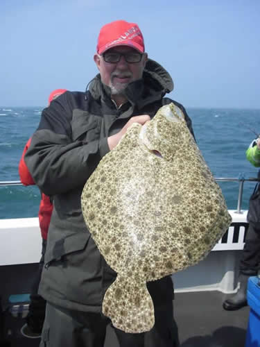 Bengt Olofsson with a near Swedish club record turbot. Keep trying!